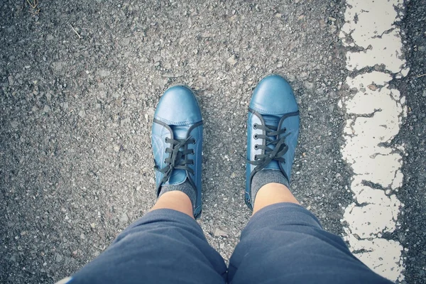 Selfie кросівки — стокове фото