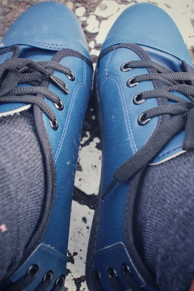 Selfie di scarpe da ginnastica — Foto Stock