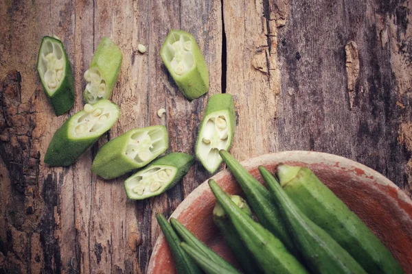 The okra — Stock Photo, Image