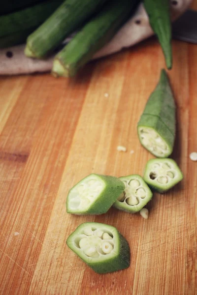 The okra — Stock Photo, Image