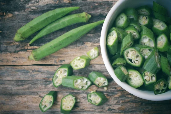 El okra — Foto de Stock