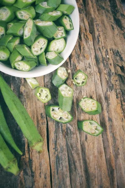 The okra — Stock Photo, Image