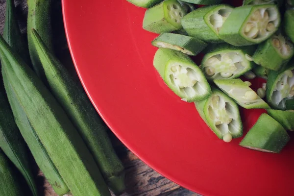 The okra — Stock Photo, Image