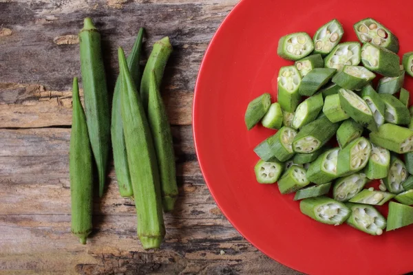 The okra — Stock Photo, Image