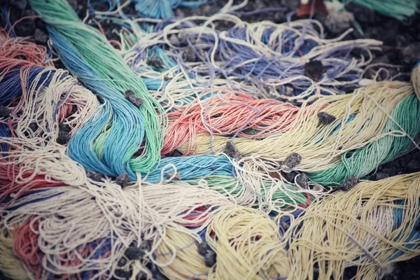 Vieille corde colorée — Photo