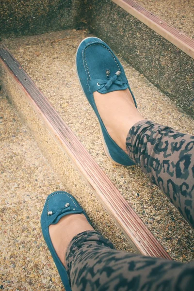 Селфи обуви — стоковое фото