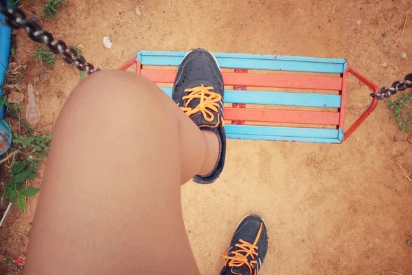 Selfie di scarpe da ginnastica — Foto Stock