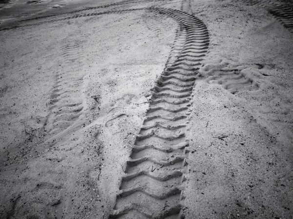 토양에 있는 바퀴 자국. — 스톡 사진