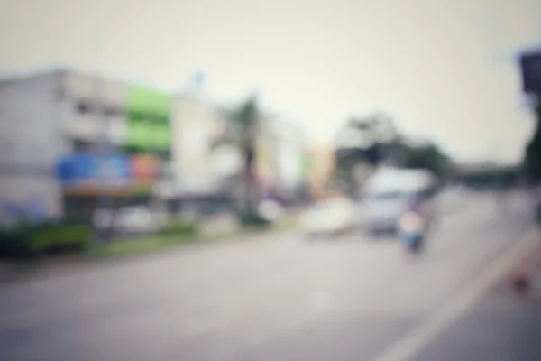 Embaçado de carro na estrada — Fotografia de Stock