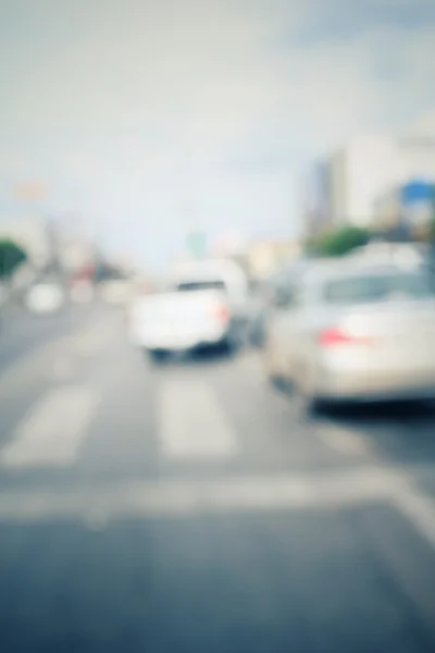 Auto auf Straße verwischt — Stockfoto