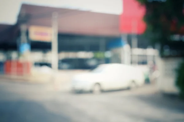 Wazig van auto op de weg — Stockfoto