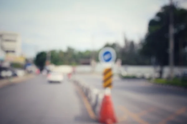 Blurred of car on road — Stock Photo, Image