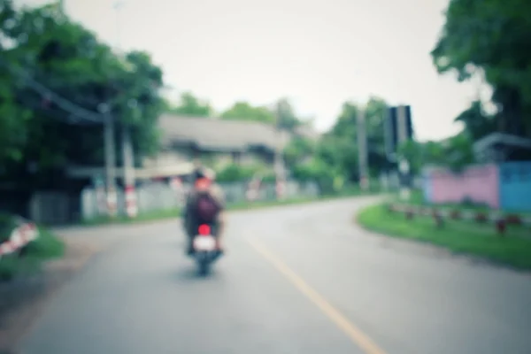 Blurred of motorcycle on road — Stock Photo, Image