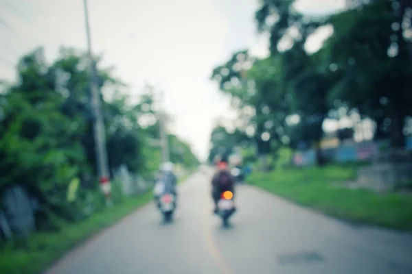 Suddig av motorcykel på vägen — Stockfoto