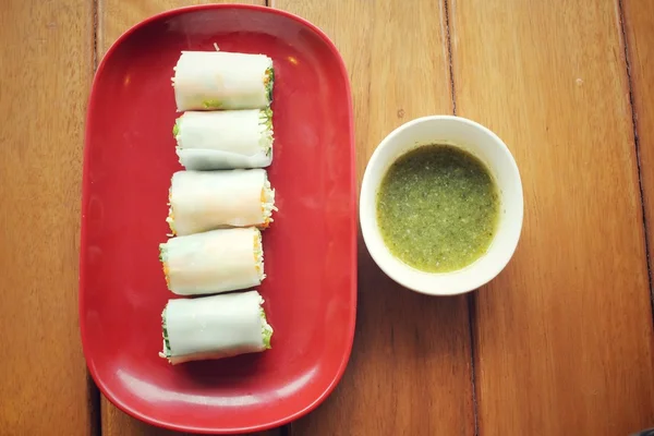 Vietnamské nudle roll — Stock fotografie