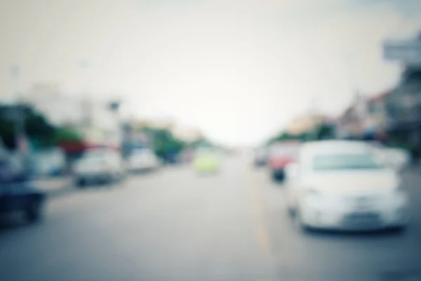 Blurred of car on road — Stock Photo, Image
