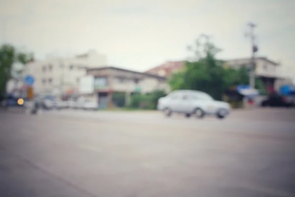 Embaçado de carro na estrada — Fotografia de Stock