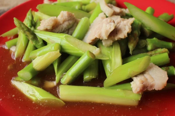 Masakan Cina asparagus goreng — Stok Foto