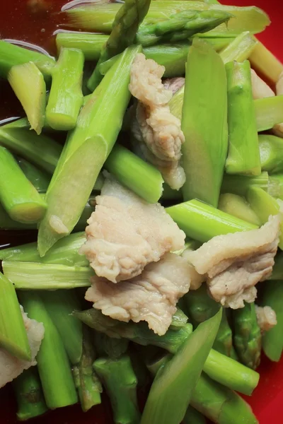 Masakan Cina asparagus goreng — Stok Foto