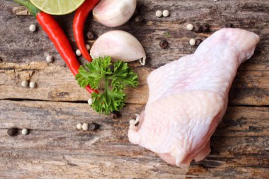 Çiğ tavuk kanadı. 