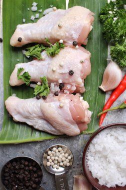 Çiğ tavuk kanadı. 