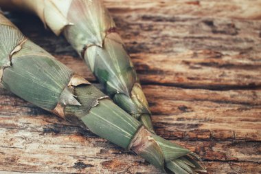 Bambu sürgün gıda Asya