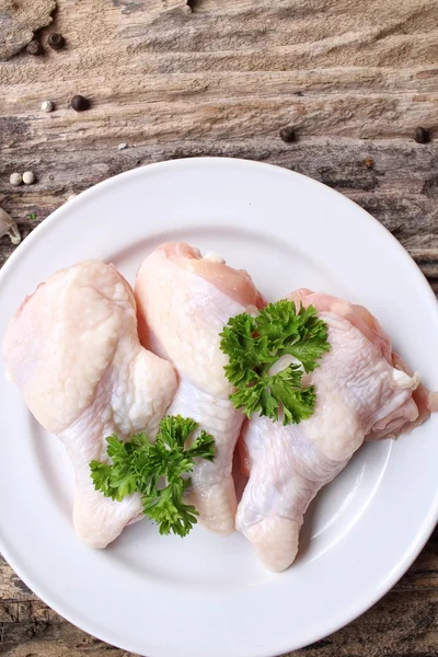 Alitas de pollo crudas — Foto de Stock