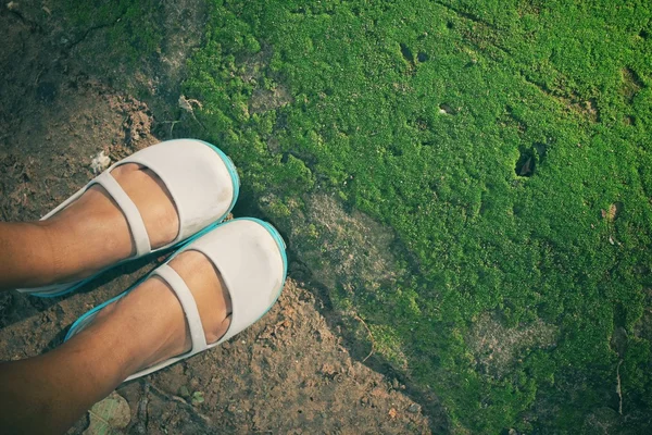 Selfie von Schuhen — Stockfoto