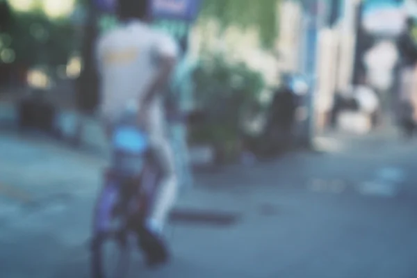 Blurred of bicycle — Stock Photo, Image