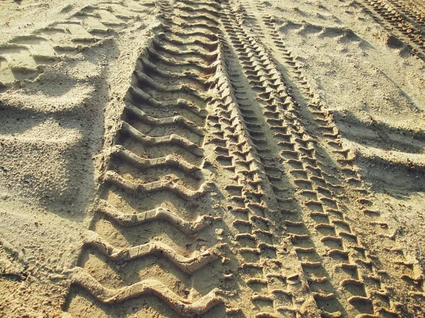 Wielsporen op de grond. — Stockfoto