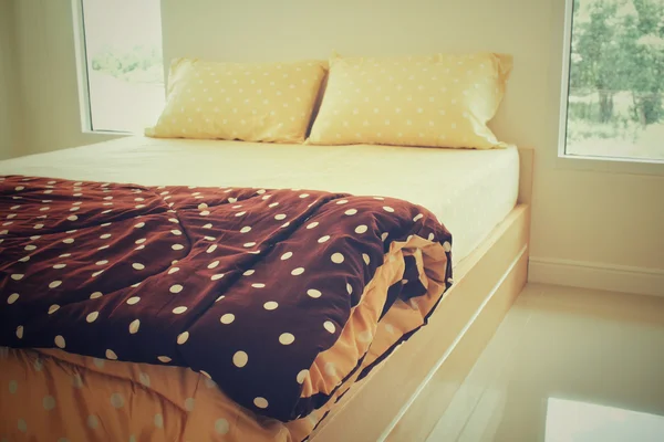 Bed pillows at hotel — Stock Photo, Image