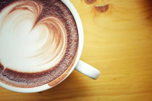 핫 초콜릿의 심장 — 스톡 사진