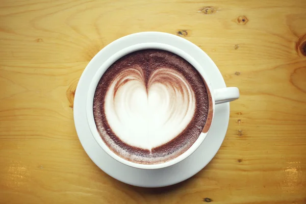 Серце гарячого шоколаду — стокове фото