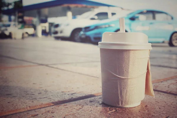 Kaffee-Papier-Obertasse — Stockfoto