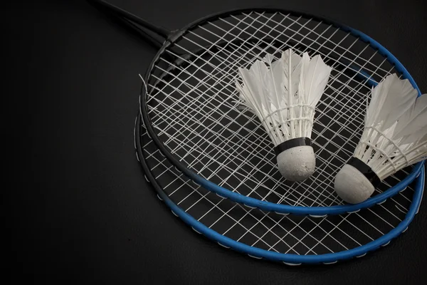 Bollar med badmintonracketen — Stockfoto