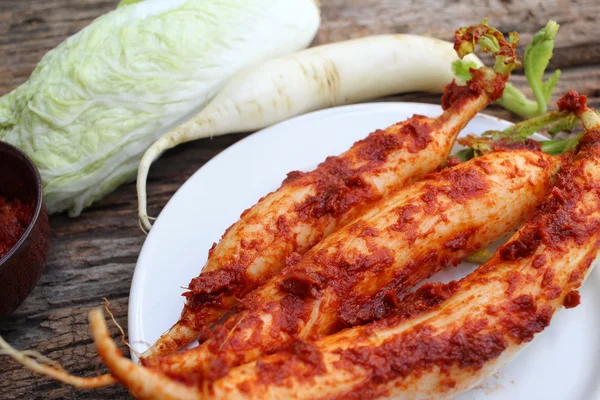 Radis Daikon kimchi nourriture coréenne — Photo