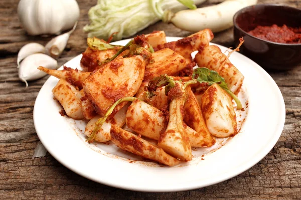 Radis Daikon kimchi nourriture coréenne — Photo