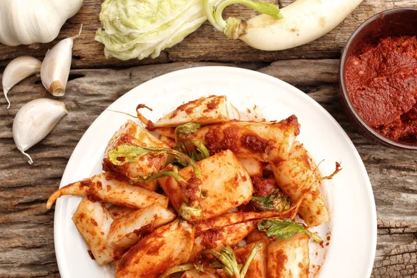 Radis Daikon kimchi nourriture coréenne — Photo