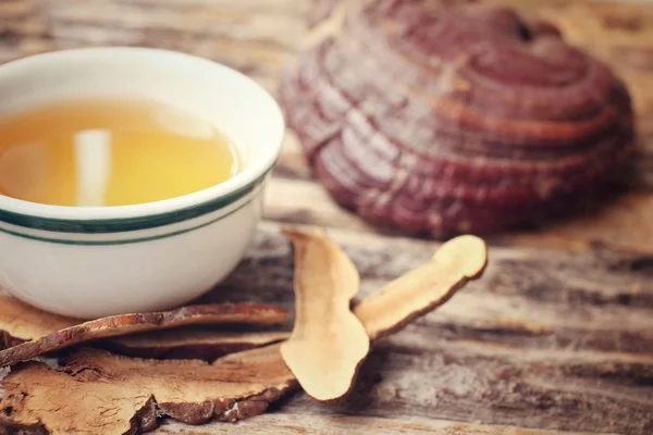 Ganoderma lucidum tea - Ling zhi gombát. — Stock Fotó