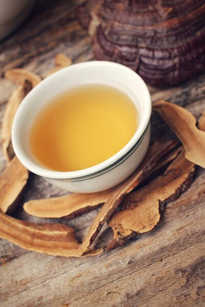 Ganoderma lucidum tea - Ling zhi mushroom.