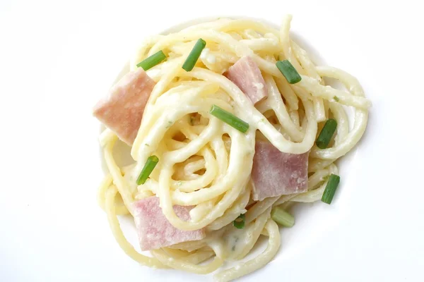 Espaguete carbonara — Fotografia de Stock