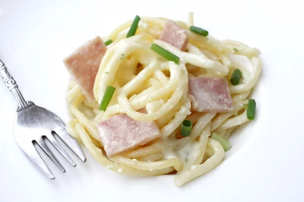 Espaguete carbonara — Fotografia de Stock