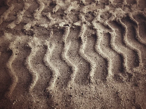 Wheel tracks on the soil. — Stock Photo, Image