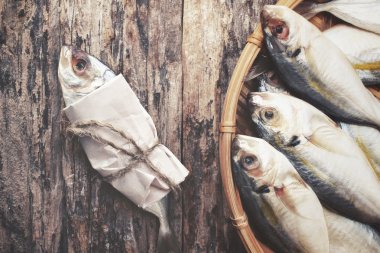 kurutulmuş, tuzlanmış balık