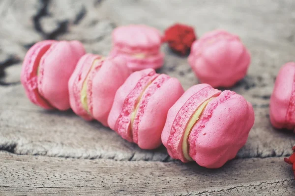 French macaroons with rose