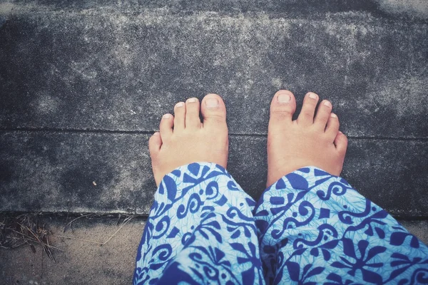 Selfie av fötter — Stockfoto