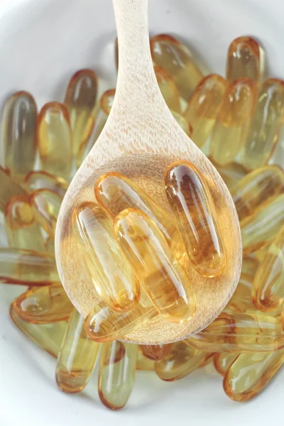 Capsules d'huile de foie de morue — Photo