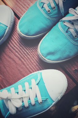 Erkek ve kadın çift spor ayakkabı Selfie