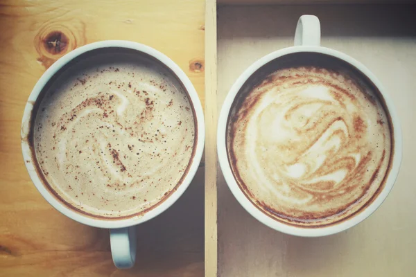 Vintage latte kaffe — Stockfoto