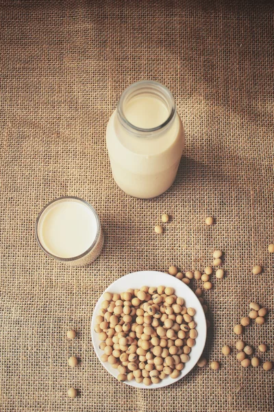 Latte di soia con fagioli — Foto Stock